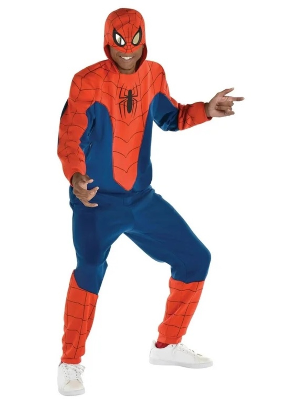 Men’s Marvel Spider-Man  Superhero Costume Hoodie Halloween Birthday party Sz L